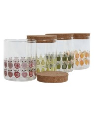 Barattolo Home ESPRIT Giallo Verde Naturale Sughero Silicone Vetro Borosilicato Shabby Chic 700 ml (4 Unità) Barattolo Home ESPRIT Giallo Verde Naturale Sughero Silicone Vetro Borosilicato Shabby Chic 700 ml (4 Unità)