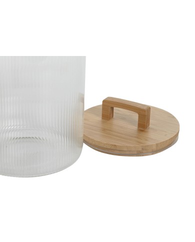 Barattolo Home ESPRIT Trasparente Bambù Cristallo 4 L