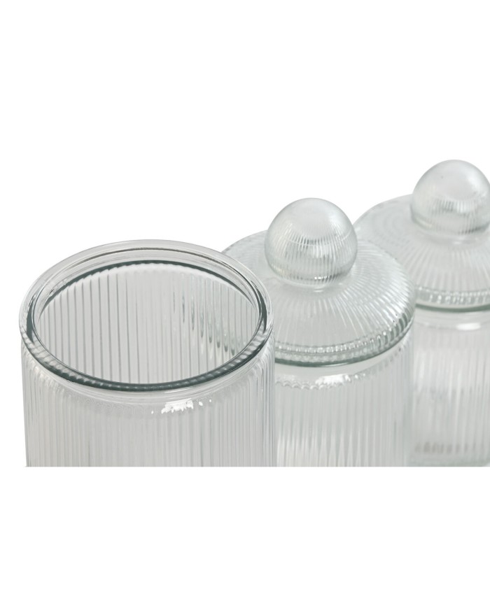 Set di 3 Barattoli Home ESPRIT Trasparente Silicone Cristallo 1,4 L 3 Pezzi Set di 3 Barattoli Home ESPRIT Trasparente Silicone Cristallo 1,4 L 3 Pezzi