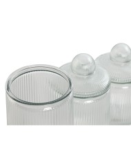 Set di 3 Barattoli Home ESPRIT Trasparente Silicone Cristallo 1,4 L 3 Pezzi Set di 3 Barattoli Home ESPRIT Trasparente Silicone Cristallo 1,4 L 3 Pezzi