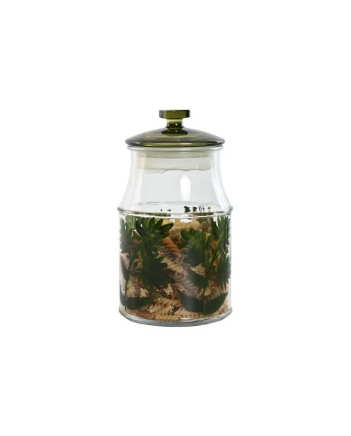 Set di 3 Barattoli Home ESPRIT Verde Cristallo 1,2 L 3 Pezzi