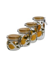 Set di 4 Barattoli Home ESPRIT Giallo Cristallo Ferro 1,5 L 4 Pezzi Set di 4 Barattoli Home ESPRIT Giallo Cristallo Ferro 1,5 L 4 Pezzi