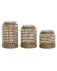 Vaso Home ESPRIT Multicolore Cristallo Moderno 18 x 18 x 41,5 cm Vaso Home ESPRIT Multicolore Cristallo Moderno 18 x 18 x 41,5 cm