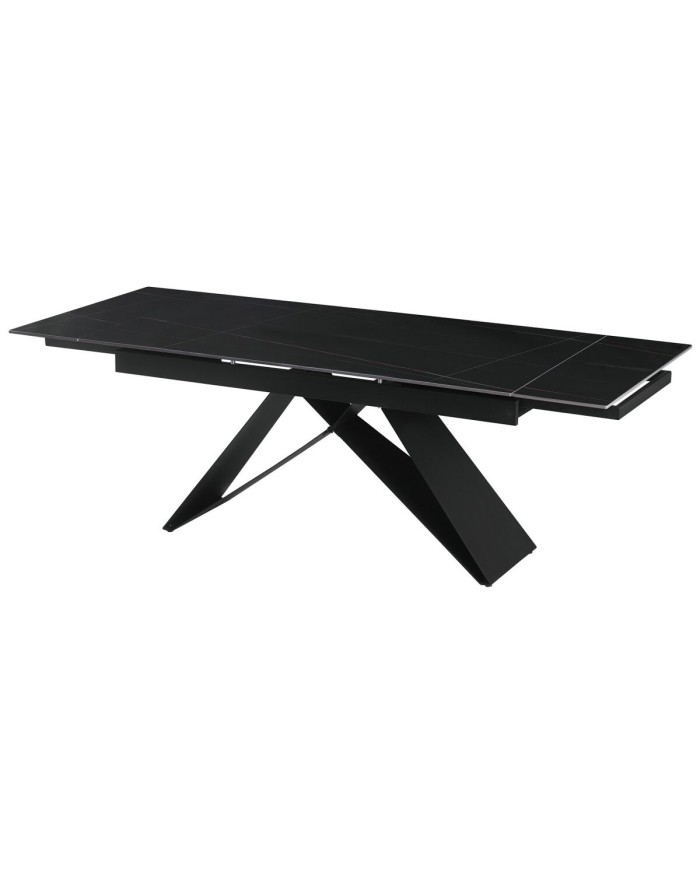 Tavolo da Pranzo Home ESPRIT Nero Metallo Ceramica 160 x 90 x 75 cm Tavolo da Pranzo Home ESPRIT Nero Metallo Ceramica 160 x 90 x 75 cm