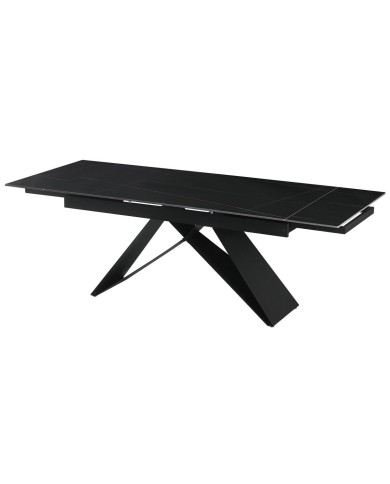 Tavolo da Pranzo Home ESPRIT Nero Metallo Ceramica 160 x 90 x 75 cm