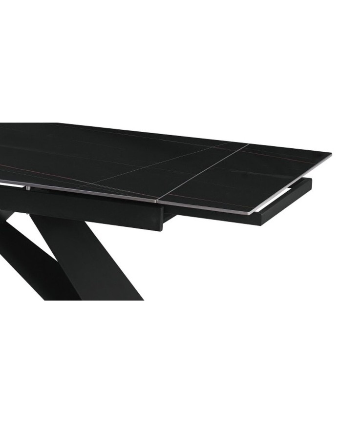 Tavolo da Pranzo Home ESPRIT Nero Metallo Ceramica 160 x 90 x 75 cm Tavolo da Pranzo Home ESPRIT Nero Metallo Ceramica 160 x 90 x 75 cm