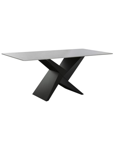 Tavolo da Pranzo Home ESPRIT Nero Metallo Ceramica 180 x 90 x 75 cm