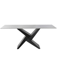 Tavolo da Pranzo Home ESPRIT Nero Metallo Ceramica 180 x 90 x 75 cm Tavolo da Pranzo Home ESPRIT Nero Metallo Ceramica 180 x 90 x 75 cm