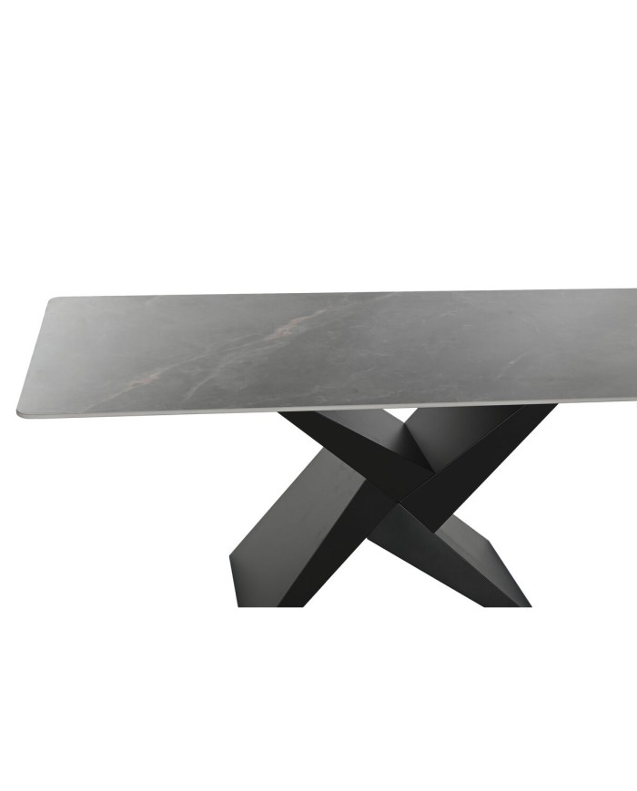 Tavolo da Pranzo Home ESPRIT Nero Metallo Ceramica 180 x 90 x 75 cm Tavolo da Pranzo Home ESPRIT Nero Metallo Ceramica 180 x 90 x 75 cm