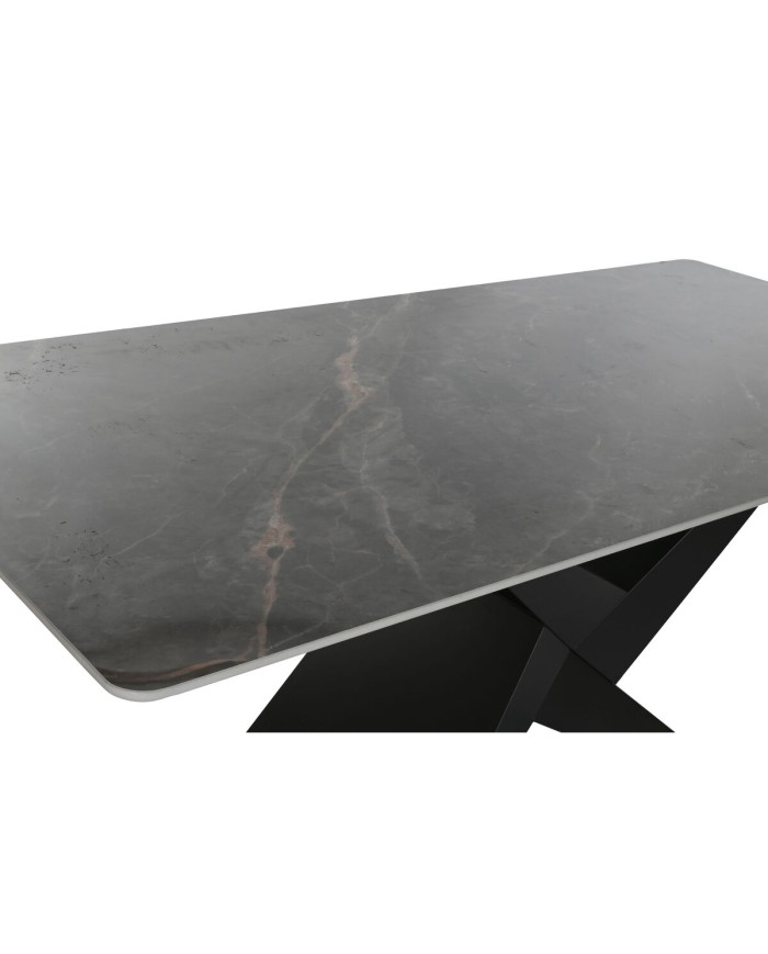 Tavolo da Pranzo Home ESPRIT Nero Metallo Ceramica 180 x 90 x 75 cm Tavolo da Pranzo Home ESPRIT Nero Metallo Ceramica 180 x 90 x 75 cm