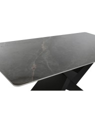 Tavolo da Pranzo Home ESPRIT Nero Metallo Ceramica 180 x 90 x 75 cm Tavolo da Pranzo Home ESPRIT Nero Metallo Ceramica 180 x 90 x 75 cm