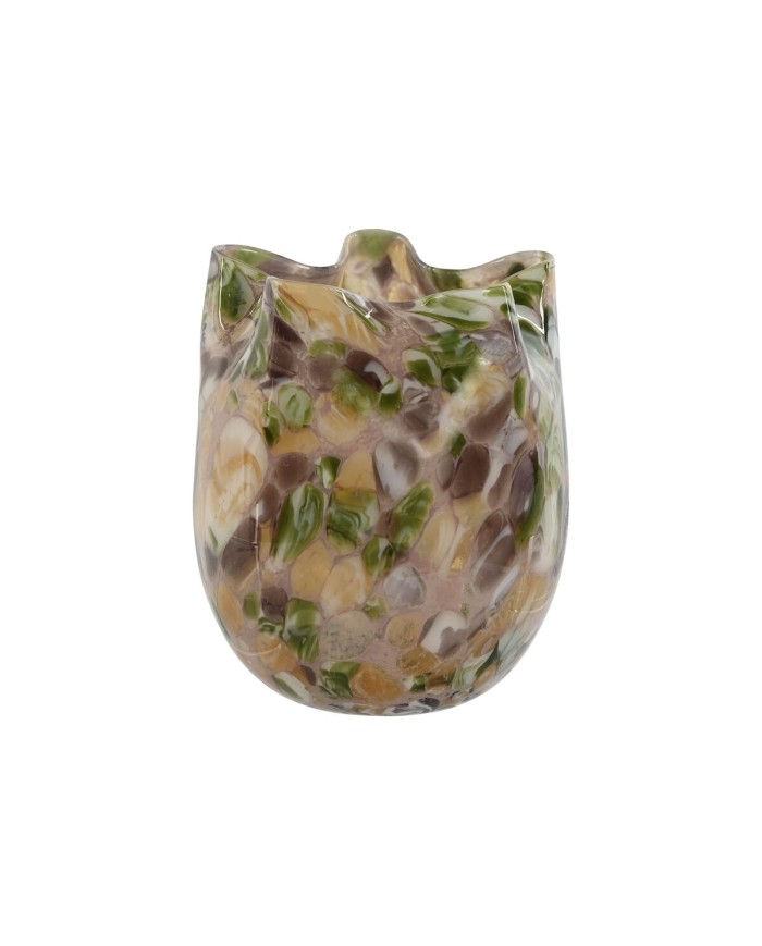 Vaso Home ESPRIT Multicolore Cristallo Moderno 18 x 18 x 21,5 cm Vaso Home ESPRIT Multicolore Cristallo Moderno 18 x 18 x 21,5 cm