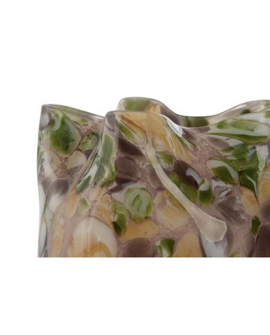 Vaso Home ESPRIT Multicolore Cristallo Moderno 18 x 18 x 21,5 cm Vaso Home ESPRIT Multicolore Cristallo Moderno 18 x 18 x 21,5 cm