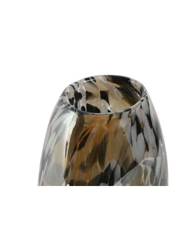 Vaso Home ESPRIT Nero Crema Cristallo Moderno 14,5 x 9,5 x 27,1 cm Vaso Home ESPRIT Nero Crema Cristallo Moderno 14,5 x 9,5 x 27,1 cm