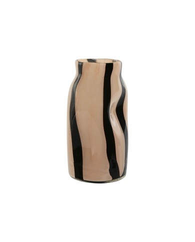 Vaso Home ESPRIT Nero Crema Cristallo Moderno 15 x 15 x 29,2 cm Vaso Home ESPRIT Nero Crema Cristallo Moderno 15 x 15 x 29,2 cm