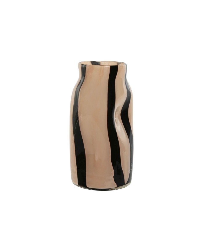 Vaso Home ESPRIT Nero Crema Cristallo Moderno 15 x 15 x 29,2 cm Vaso Home ESPRIT Nero Crema Cristallo Moderno 15 x 15 x 29,2 cm