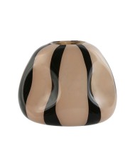 Vaso Home ESPRIT Nero Crema Cristallo Moderno 15 x 15 x 29,2 cm Vaso Home ESPRIT Nero Crema Cristallo Moderno 15 x 15 x 29,2 cm