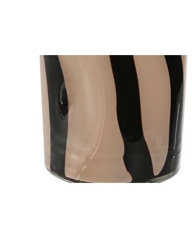 Vaso Home ESPRIT Nero Crema Cristallo Moderno 15 x 15 x 29,2 cm Vaso Home ESPRIT Nero Crema Cristallo Moderno 15 x 15 x 29,2 cm