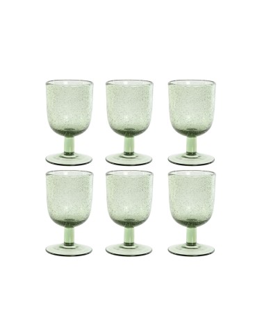 Set di Bicchieri Home ESPRIT Verde Cristallo 300 ml 8 x 8 x 14 cm (6 Unità)