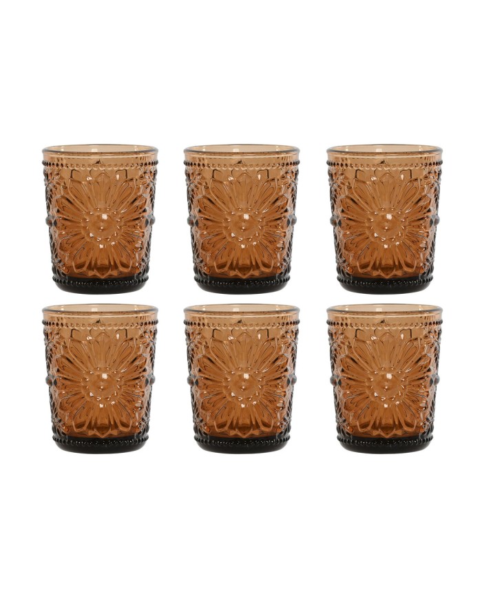 Set di Bicchieri Home ESPRIT Ambra Cristallo (6 Unità)