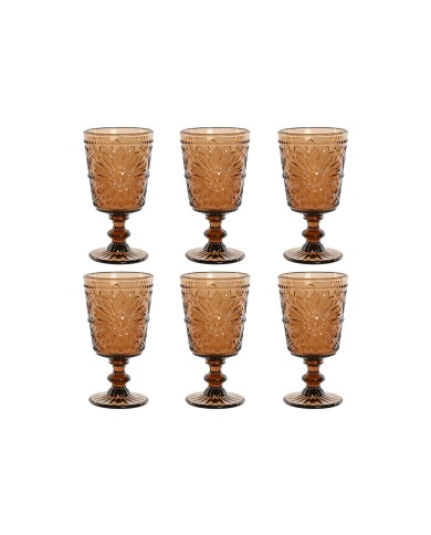 Set di Bicchieri Home ESPRIT Cristallo 8,5 x 8,5 x 16,3 cm (6 Unità)