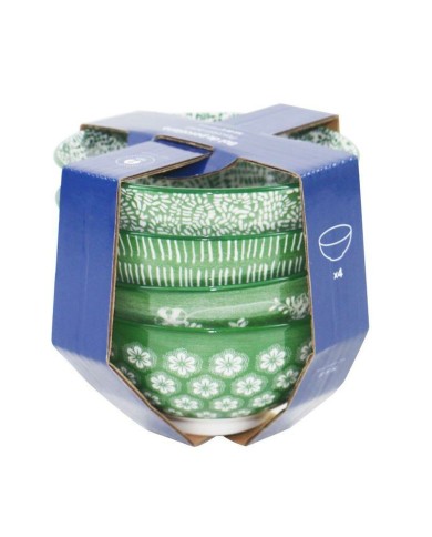 Set di Ciotole Home ESPRIT Marrone Beige Porcellana Fiori Shabby Chic 11,5 x 11,5 x 6 cm Set di Ciotole Home ESPRIT Marrone Beige Porcellana Fiori Shabby Chic 11,5 x 11,5 x 6 cm