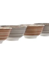 Set di Ciotole Home ESPRIT Marrone Beige Porcellana Fiori Shabby Chic 15 x 15 x 7 cm Set di Ciotole Home ESPRIT Marrone Beige Porcellana Fiori Shabby Chic 15 x 15 x 7 cm