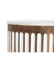 Tavolo aggiuntivo Home ESPRIT Bianco Naturale 41 x 41 x 52 cm Tavolo aggiuntivo Home ESPRIT Bianco Naturale 41 x 41 x 52 cm