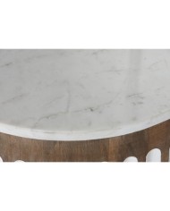 Tavolo aggiuntivo Home ESPRIT Bianco Naturale 41 x 41 x 52 cm Tavolo aggiuntivo Home ESPRIT Bianco Naturale 41 x 41 x 52 cm