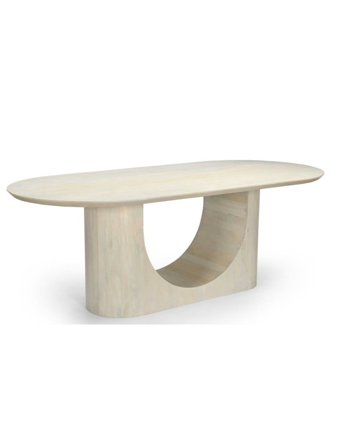 Tavolo da Pranzo Home ESPRIT Bianco Legno di mango 220 x 100 x 76 cm