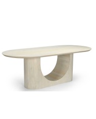 Tavolo da Pranzo Home ESPRIT Bianco Legno di mango 218 x 100 x 76 cm