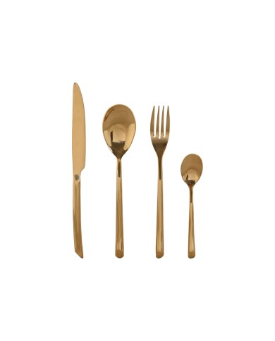 Posate Home ESPRIT Dorato Acciaio inossidabile 1,8 x 0,8 x 23,5 cm 16 Pezzi Posate Home ESPRIT Dorato Acciaio inossidabile 1,8 x 0,8 x 23,5 cm 16 Pezzi