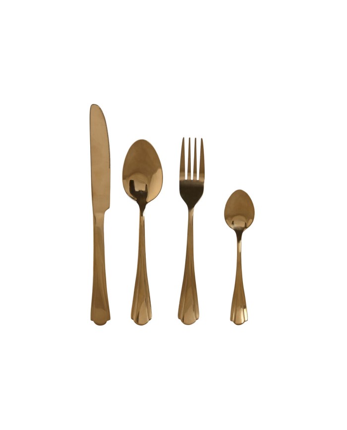 Posate Home ESPRIT Dorato Acciaio inossidabile 2 x 0,4 x 24 cm 16 Pezzi
