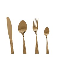 Posate Home ESPRIT Dorato Acciaio inossidabile 2 x 0,4 x 22,5 cm 16 Pezzi