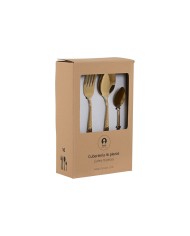 Posate Home ESPRIT Dorato Acciaio inossidabile 2 x 0,4 x 22,5 cm 16 Pezzi