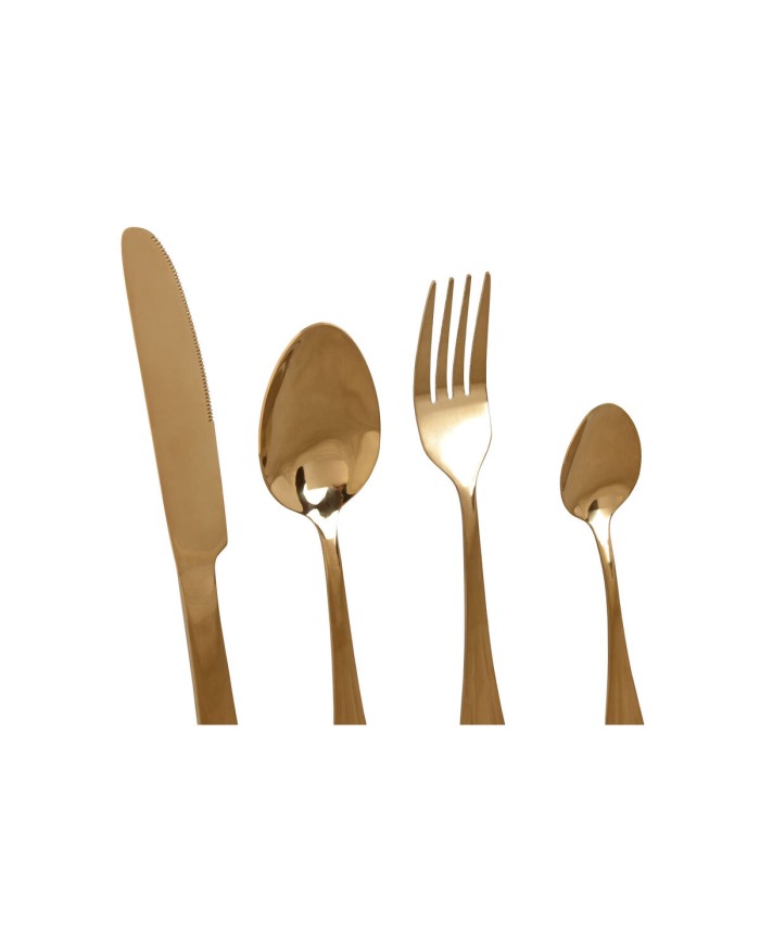 Posate Home ESPRIT Dorato Acciaio inossidabile 2 x 0,4 x 24 cm 16 Pezzi