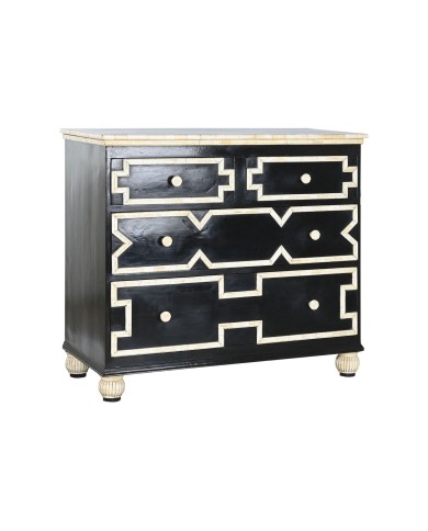 Cassettiera Home ESPRIT Nero 111 x 51 x 99 cm