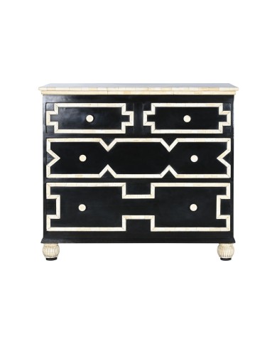 Cassettiera Home ESPRIT Nero 111 x 51 x 99 cm