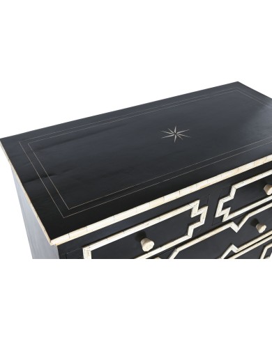 Cassettiera Home ESPRIT Nero 111 x 51 x 99 cm