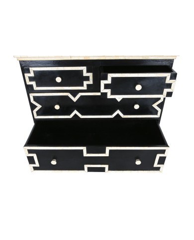 Cassettiera Home ESPRIT Nero 111 x 51 x 99 cm