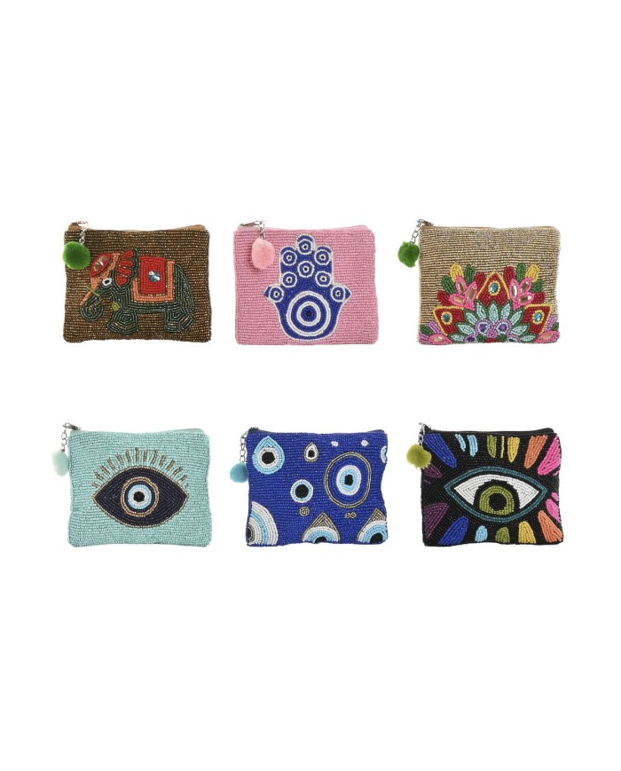 Portamonete Home ESPRIT Multicolore (6 Unità)