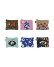 Portamonete DKD Home Decor Marrone Verde Bordeaux Yoga (3 Unità)