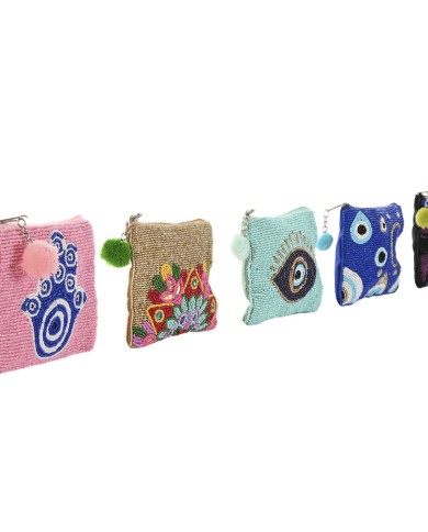 Portamonete Home ESPRIT Multicolore (6 Unità)