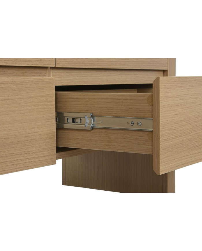 Cassettiera Home ESPRIT Naturale Grigio chiaro Moderno 120 x 40 x 80 cm