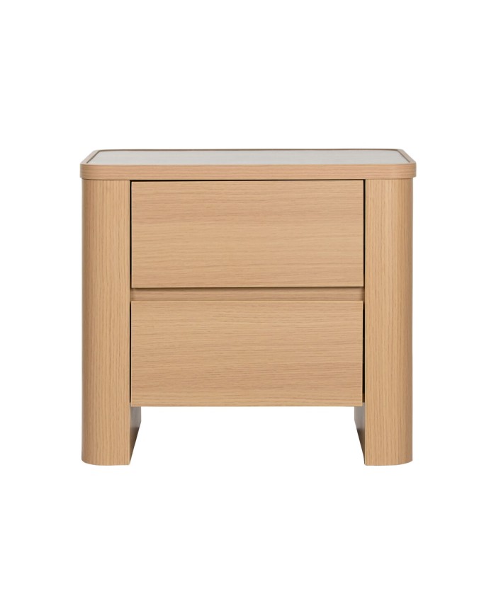 Comodino Home ESPRIT Naturale Grigio chiaro 56 X 40 X 51 cm Comodino Home ESPRIT Naturale Grigio chiaro 56 X 40 X 51 cm