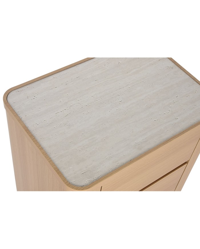Comodino Home ESPRIT Naturale Grigio chiaro 56 X 40 X 51 cm Comodino Home ESPRIT Naturale Grigio chiaro 56 X 40 X 51 cm
