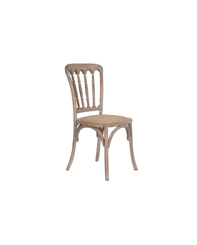 Sedia da Sala da Pranzo Home ESPRIT Marrone Chiaro Rattan Abete 45 x 48 x 92 cm