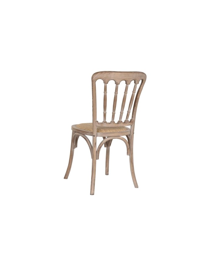 Sedia da Sala da Pranzo Home ESPRIT Marrone Chiaro Rattan Abete 45 x 48 x 92 cm