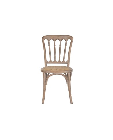 Sedia da Sala da Pranzo Home ESPRIT Marrone Chiaro Rattan Abete 45 x 48 x 92 cm