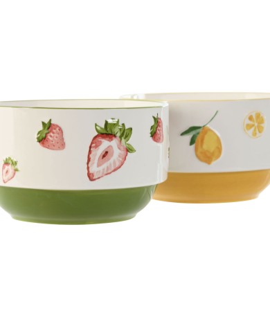 Ciotola Home ESPRIT Giallo Rosso Verde Porcellana Moderno 600 ml 15,3 X 15,3 X 9 cm (2 Unità) Ciotola Home ESPRIT Giallo Rosso Verde Porcellana Moderno 600 ml 15,3 X 15,3 X 9 cm (2 Unità)